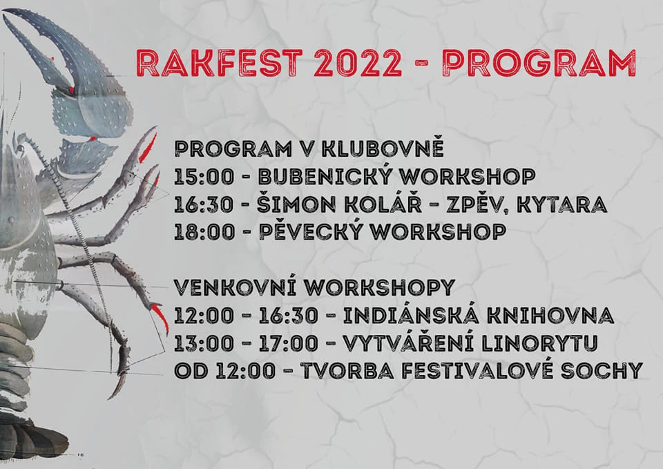27.8 Ricany RakFest program dilny
